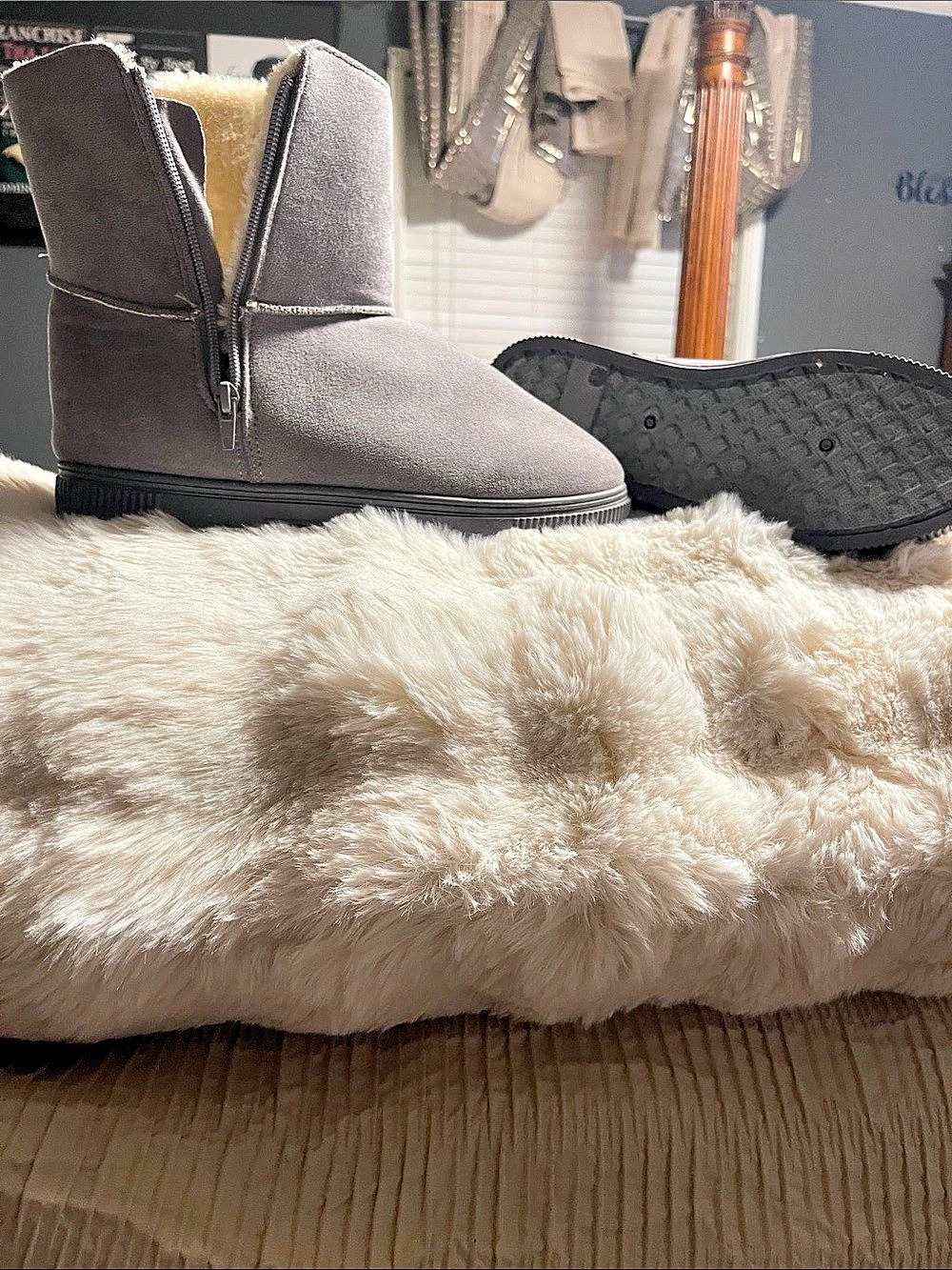 Gray Winter Boots